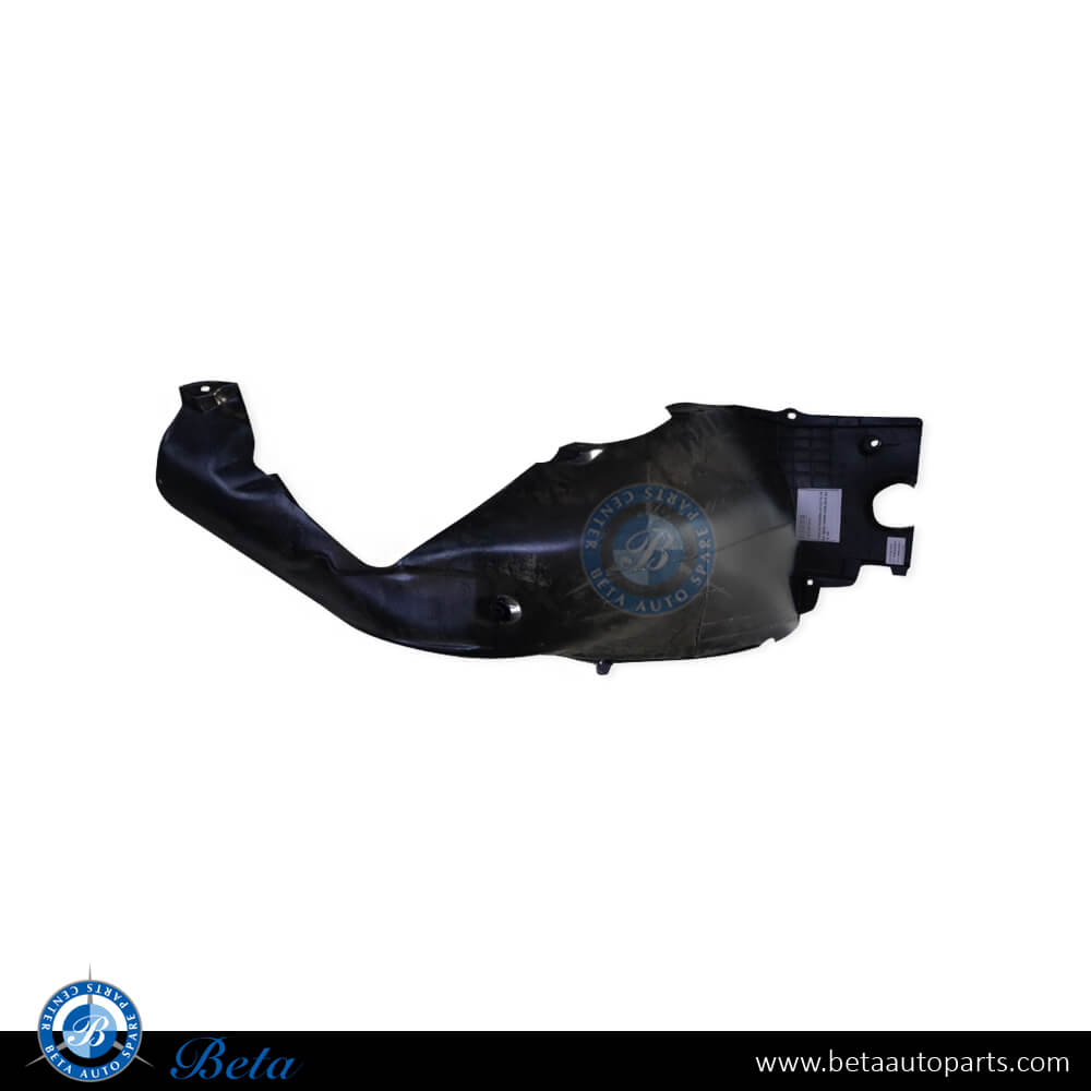 Left Side Front Wheel Fender Liner - Rear Half for Porsche Panamera 2010-2016 models, Part Number 97050412501 Left Side Front Wheel Fender Liner - Rear Half for Porsche Panamera 2010-2016 models, Part Number 97050412501